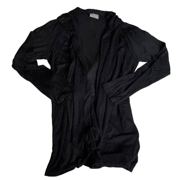 JILLIAN NICOLE Small Black Thin Cardigan Longsleeve Flyaway - Picture 1 of 2